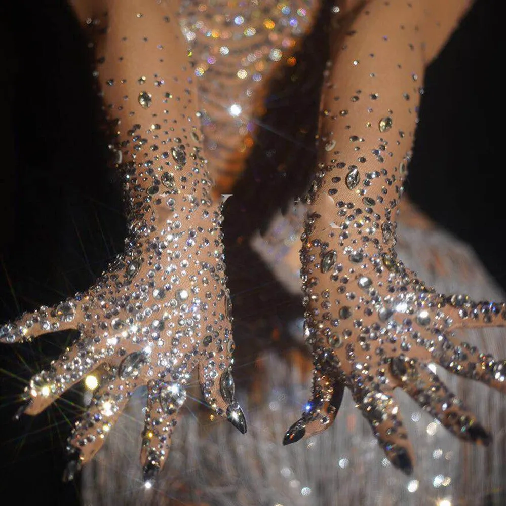 Luxurious Rhinestone Tassel Festival Dress