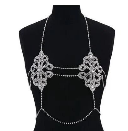 Luxury Rhinestone Bralette Body Chain