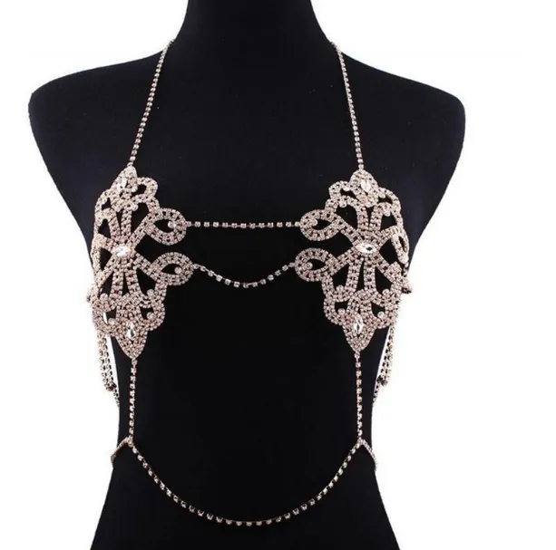 Luxury Rhinestone Bralette Body Chain
