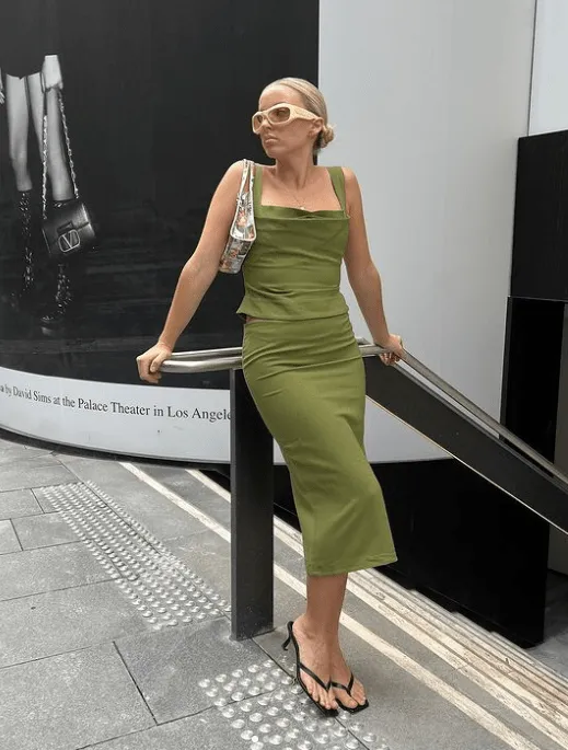 Miaou - Imogene Corset in Olive