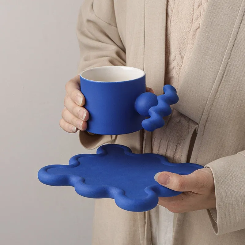 Oversized Zig Ceramic Cup & Plate