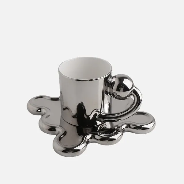 Oversized Zig Ceramic Cup & Plate