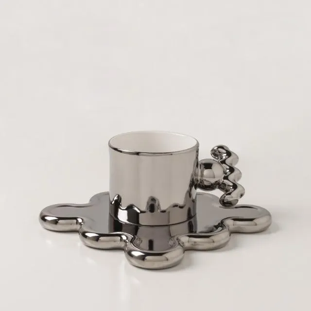 Oversized Zig Ceramic Cup & Plate