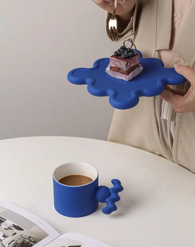 Oversized Zig Ceramic Cup & Plate