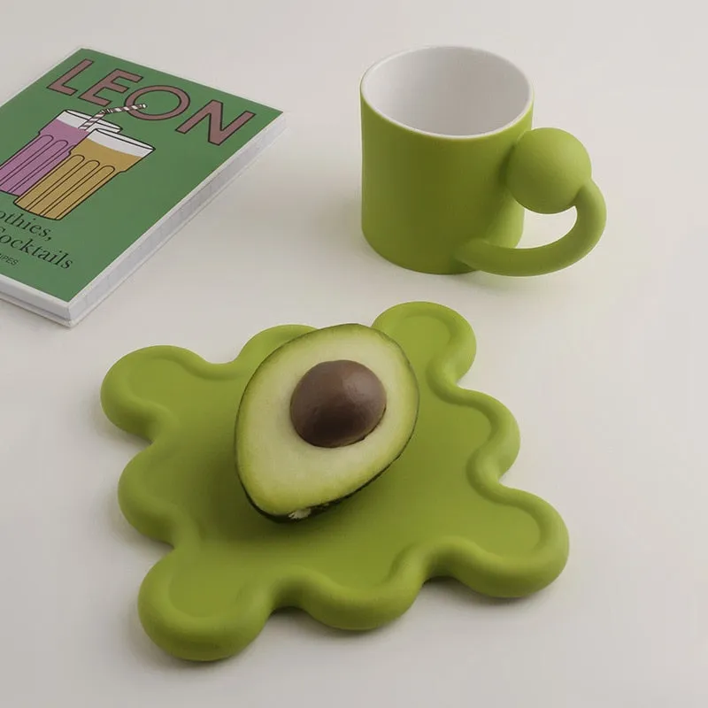 Oversized Zig Ceramic Cup & Plate