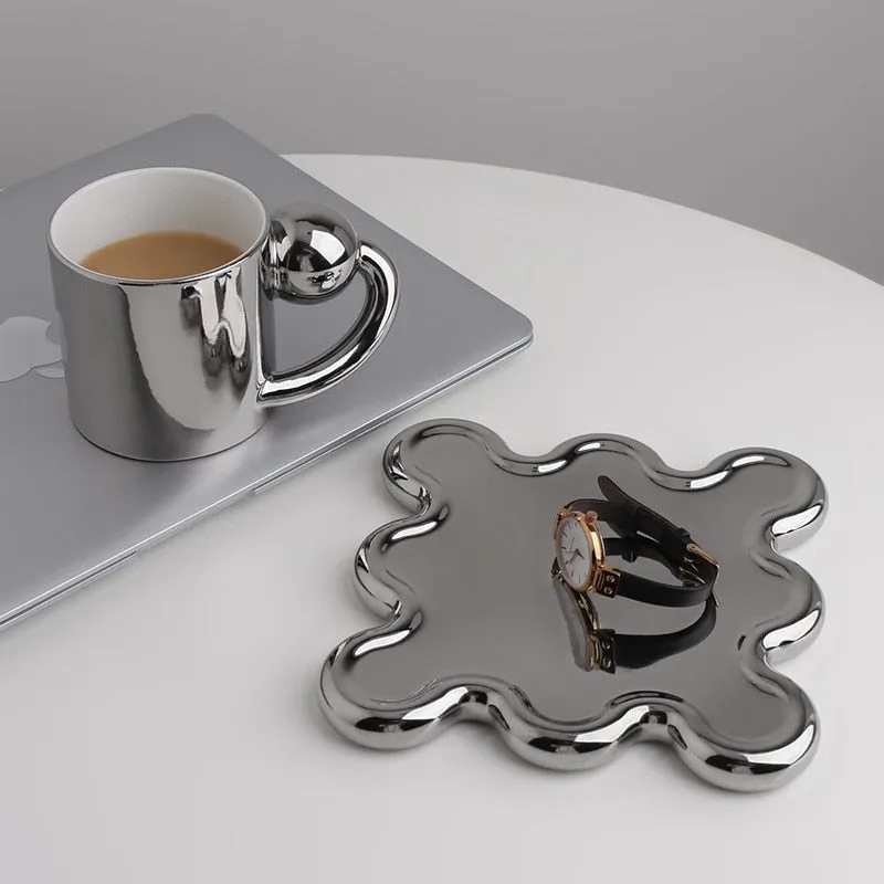 Oversized Zig Ceramic Cup & Plate