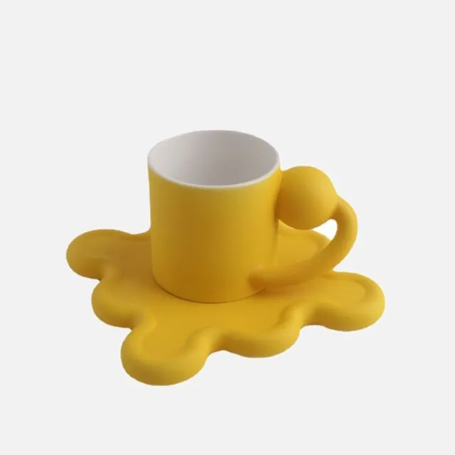 Oversized Zig Ceramic Cup & Plate