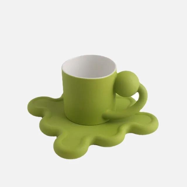 Oversized Zig Ceramic Cup & Plate