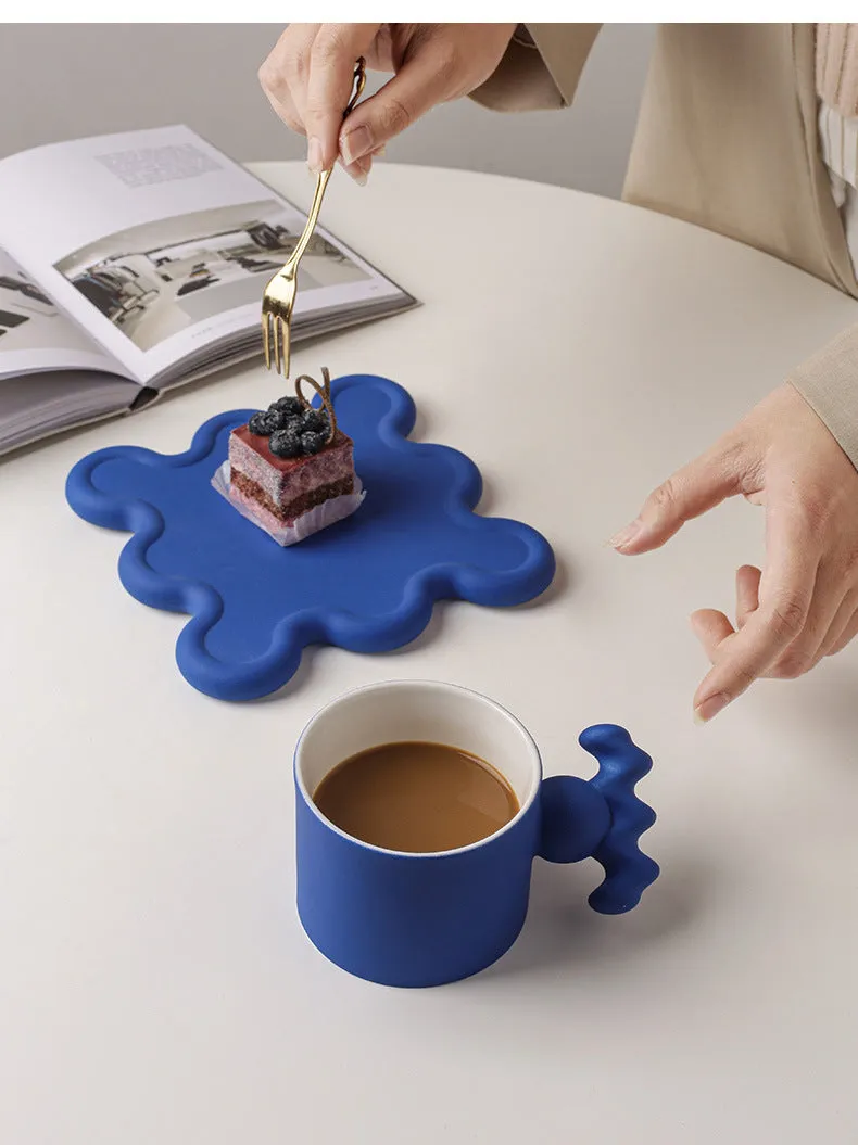 Oversized Zig Ceramic Cup & Plate