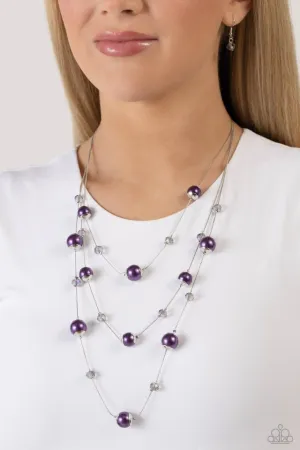 Paparazzi Necklace ~ Glistening Gamut - Purple