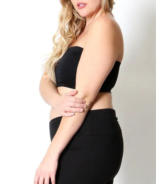 Plus Size Seamless Strapless Bandeau Bra