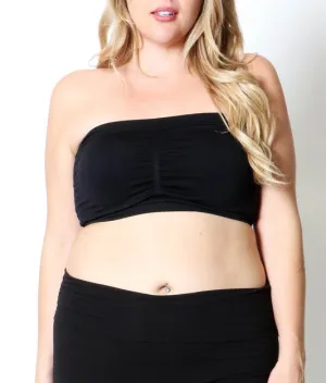 Plus Size Seamless Strapless Bandeau Bra