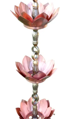 Professional Floral Bell Cup Rain Chain Decorative Copper Downspout Alternative Garden Art