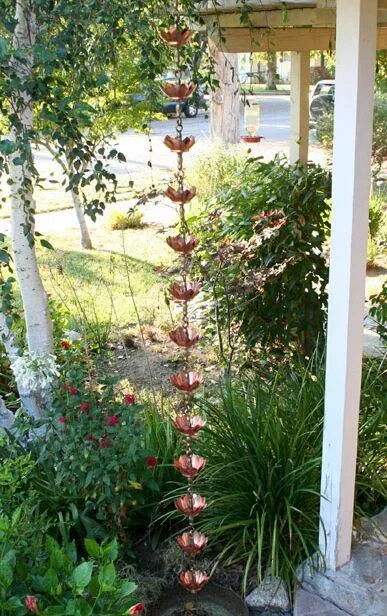 Professional Floral Bell Cup Rain Chain Decorative Copper Downspout Alternative Garden Art
