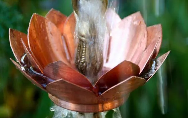 Professional Floral Bell Cup Rain Chain Decorative Copper Downspout Alternative Garden Art