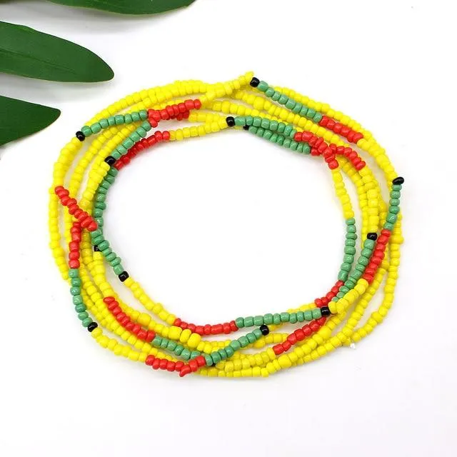 Rasta Sexy Double Waist Beads