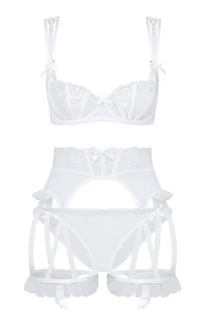 Rosia Bra, Suspender and Brief Set