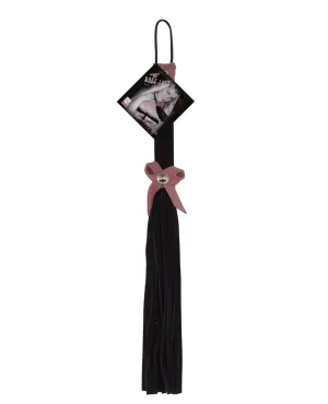 Ruff Doggie 12" Love Knot Flogger - Black w/Pink Bow