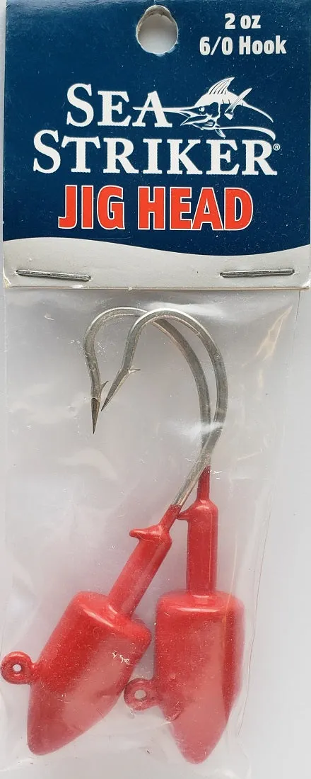Sea Striker Got-Cha Jig Heads Red 2oz 2pk