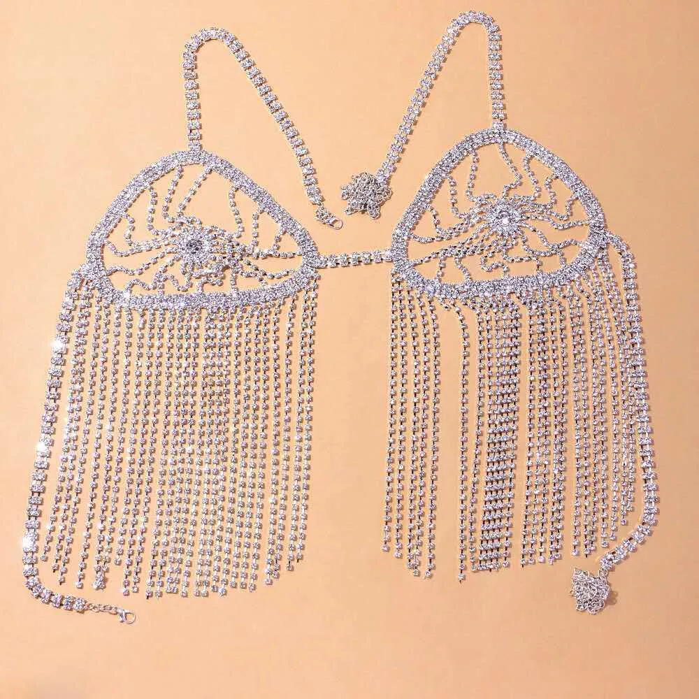 Shiny Hollow Fringed Breast Body Chain