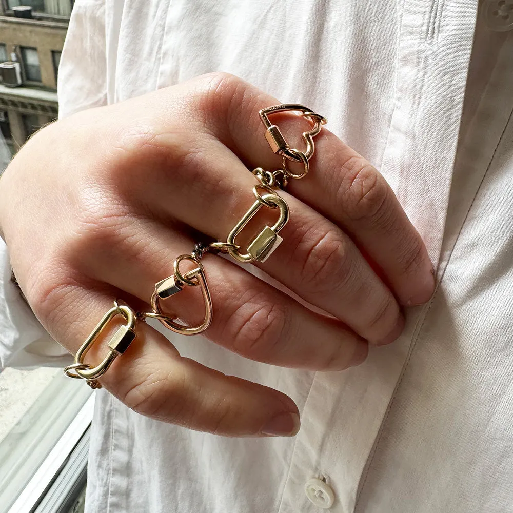 Silver Heavy Curb Chain Ring
