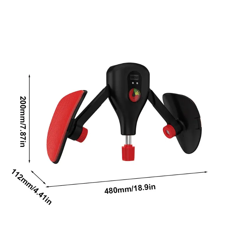 Smart Pelvic Floor Trainer with Intelligent Counting  Adjustable Resistance Kegel Exerciser for Men & Women  Home Leg & Glute Toner (Black Red/Grey Red)