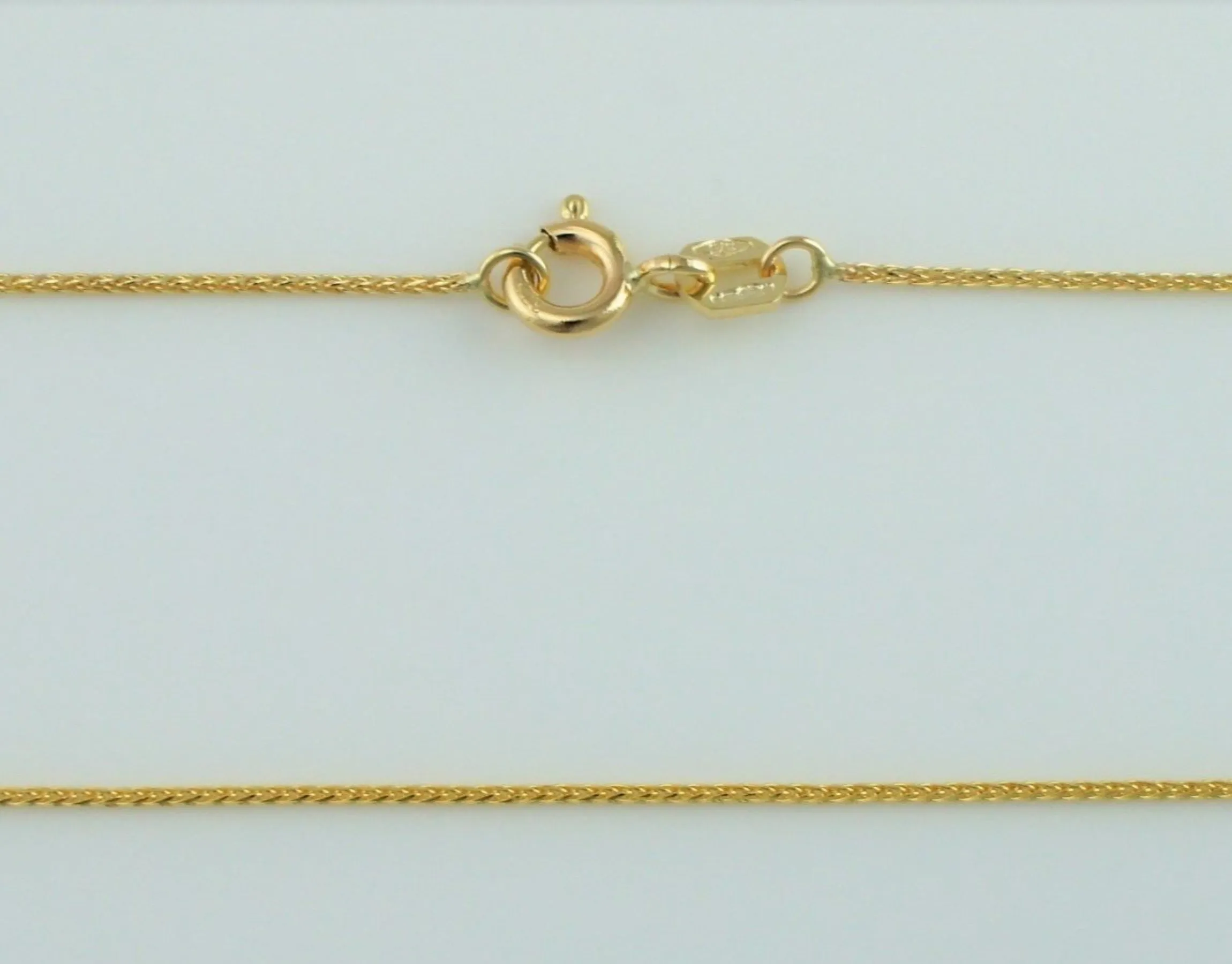 Solid 9ct Yellow Gold Spiga Chain 16" 18" 20" Hallmarked