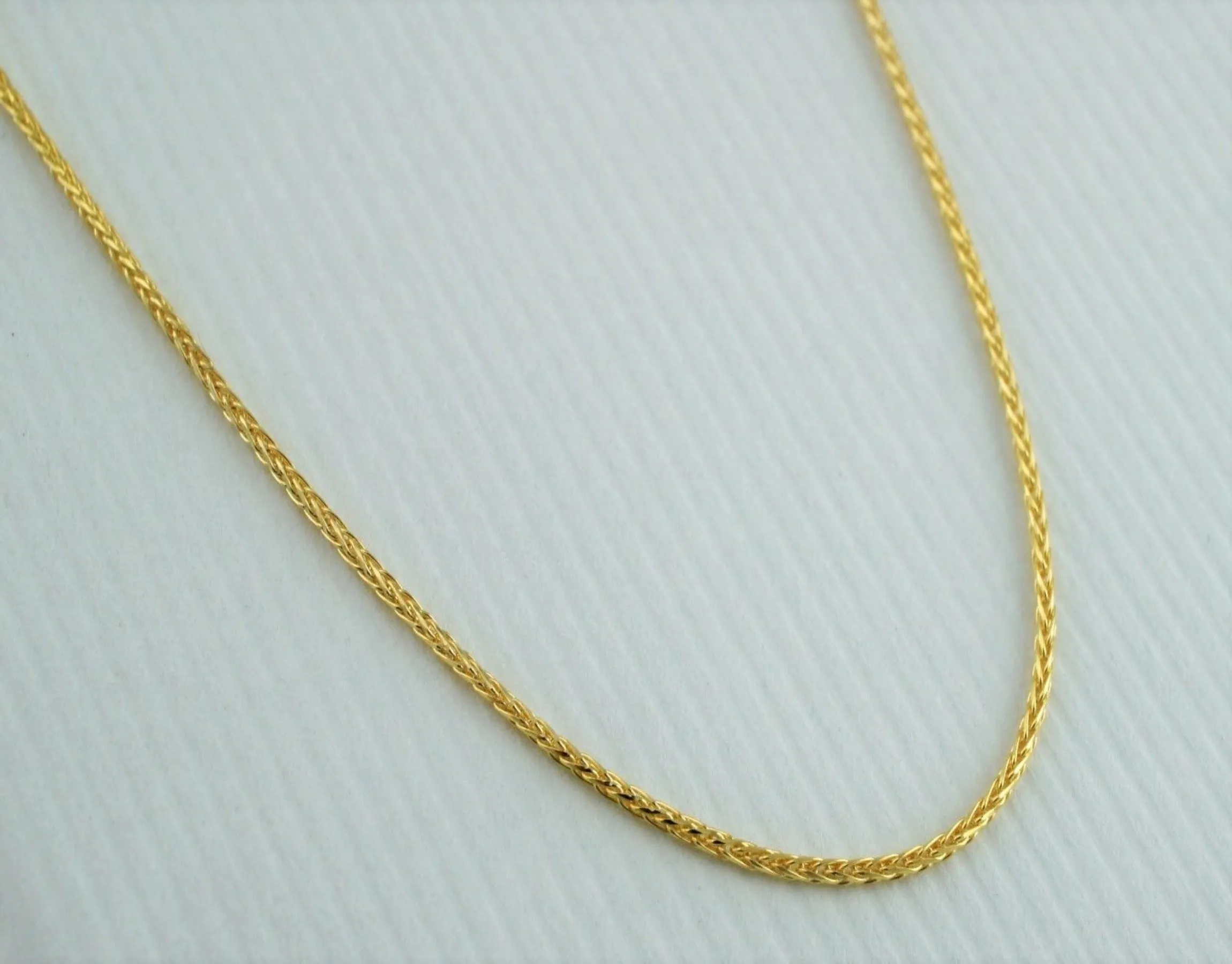 Solid 9ct Yellow Gold Spiga Chain 16" 18" 20" Hallmarked