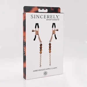 Sportsheets Sincerely Amber Beaded Nipple Clamps
