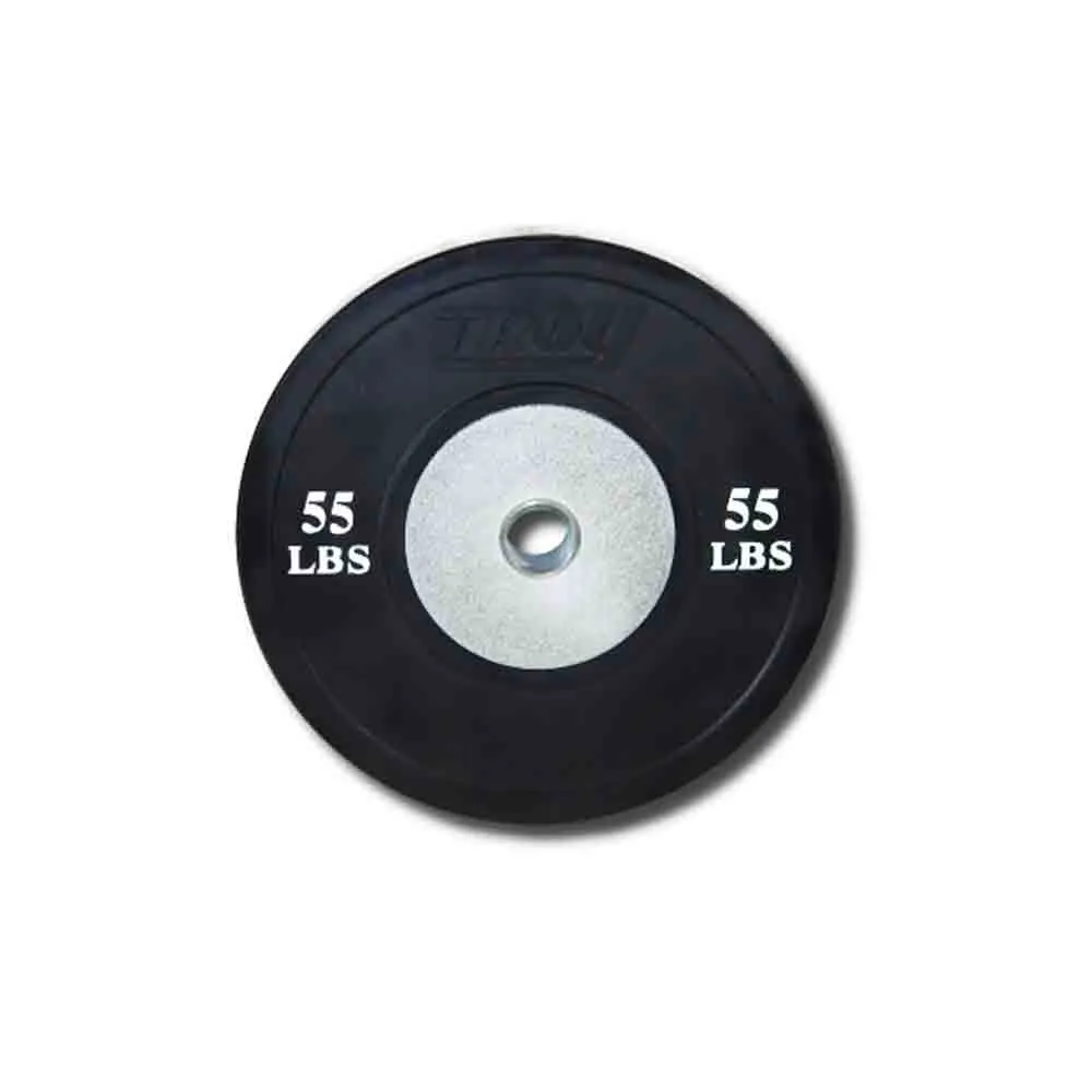 Troy 320 lbs to 640 lbs Black Competition Rubber Bumper Plates Set
