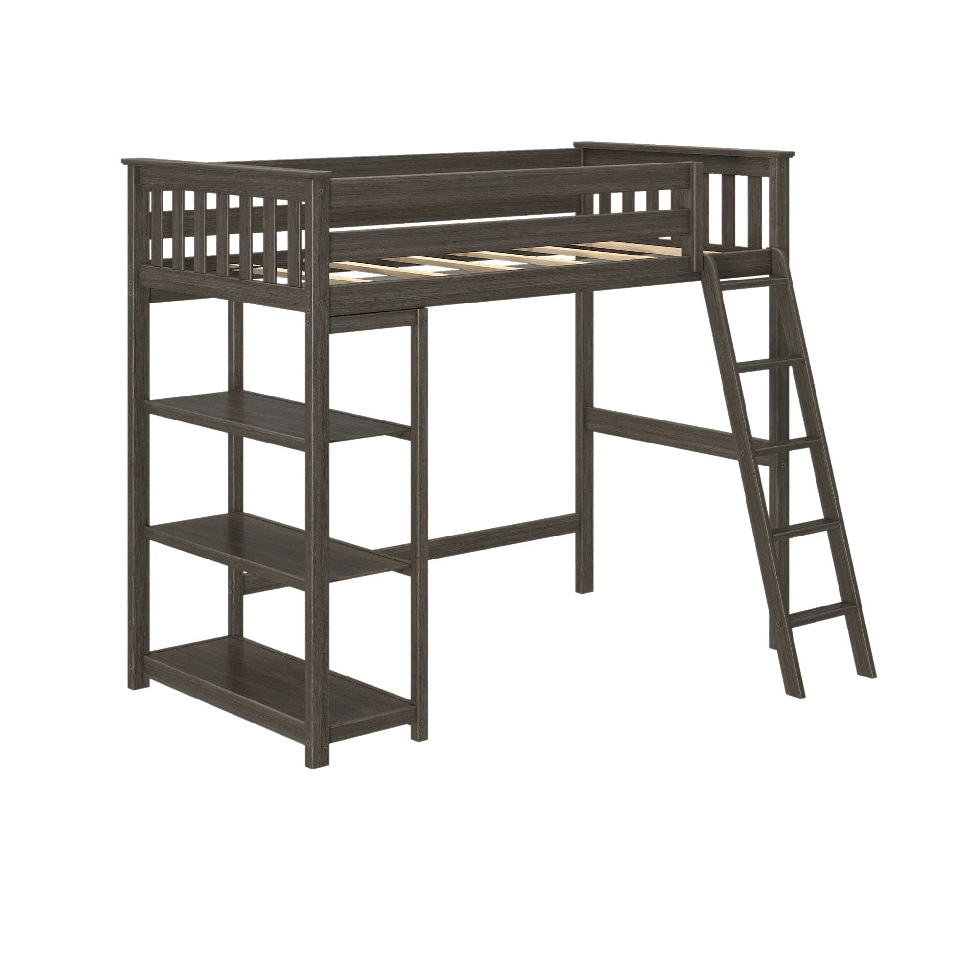 Twin Loft Bed With Bookcase