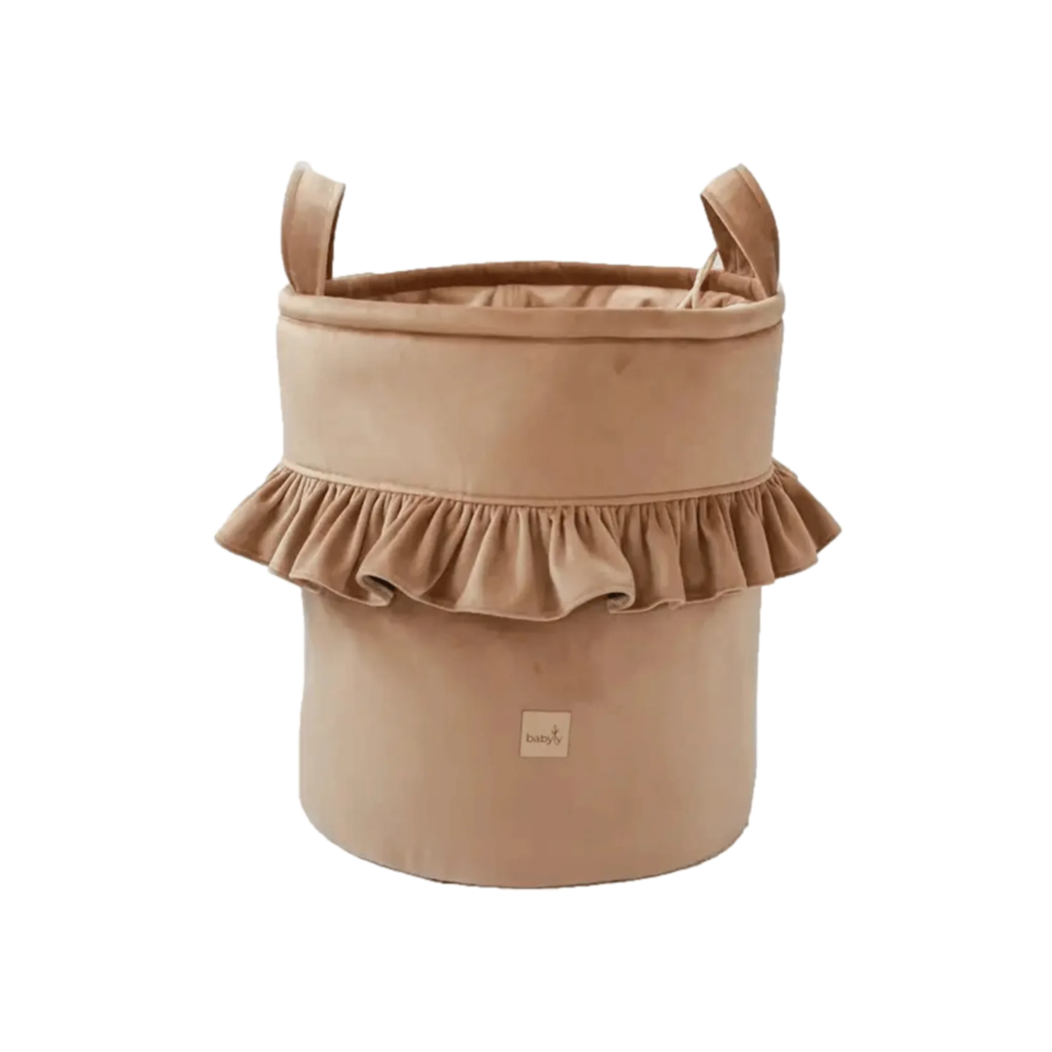Velvet Toy Basket in Beige