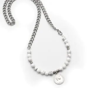 White Howlite Beaded Belly Chain